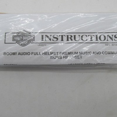 Harley-Davidson Genuine NOS Premium Stereo Helmet Headset 77147-98A