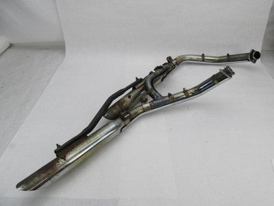 Harley-Davidson OEM Dyna Chrome Exhaust System w/ Slash Cut Mufflers a