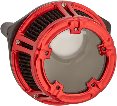 Arlen Ness Method Clear Sucker Air Cleaner Kits Red 18-172
