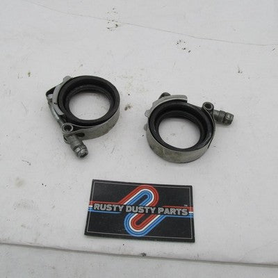 Pair Harley Davidson OEM Intake Manifold Boot Clamp Clamps and Seals I