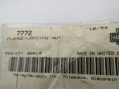 Harley Davidson Genuine NOS Flange Locking Nut 7772
