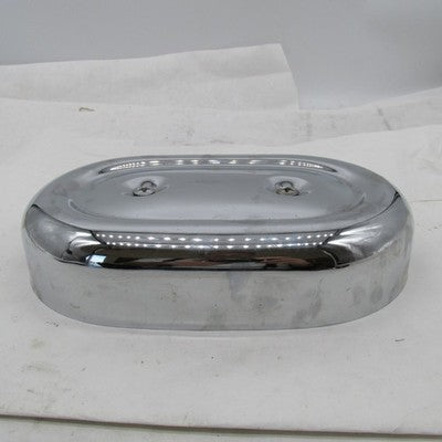Vintage Harley Davidson OEM Chrome Oval Air Cleaner Cover w/ Back Plat