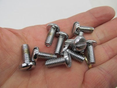 Lot of 10 Harley Davidson NOS 1/4"-20 x 5/8" Chrome Slotted Pan Head S