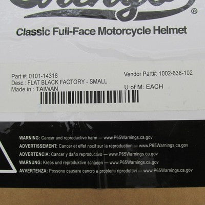 Biltwell NIB Gringo SMALL Flat Black Factory Logo 1002-638-102 | 0101-