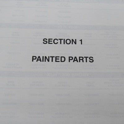 Harley Davidson OEM 1989-1997 Painted Parts Official Factory Manual 99
