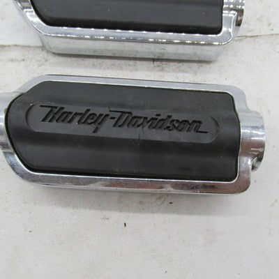 Harley Davidson OEM PairChrome Flame FootPegs Dyna Sportster Shovelhea