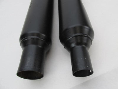 Pair of Harley-Davidson Touring Black Exhaust Mufflers 64900765B & 649