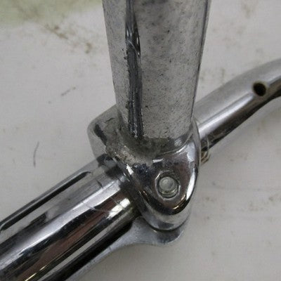 Harley Chrome Flat Tracker T-Bar 27" Spread Handlebars w/ 6" Risers &
