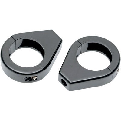 Drag Specialties Turn Signal Fork Clamps 39mm - Gloss Black 2040-1128