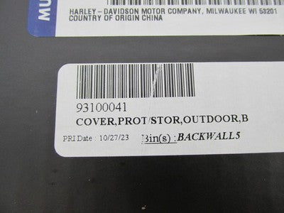 Harley-Davidson Genuine OEM NOS Indoor/Outdoor Cover Black 93100041
