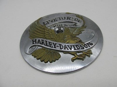 Harley Davidson Genuine Live To Ride Gold Eagle 5.5" Air Cleaner Cover