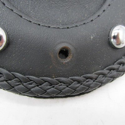 Mustang Harley 15" x 5" Studded Black Vinyl Fender Bib