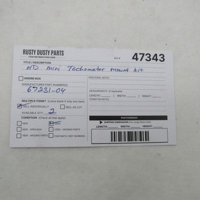 Harley-Davidson Genuine Mini Tachometer Bracket Road King FLHR 67231-0