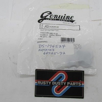 Lot of 6 Genuine James Gaskets NOS Oil Line Feed Tube Seals JGI 63525-