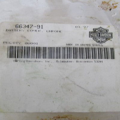 Harley-Davidson Genuine NOS Chrome Battery Side Cover 66347-91