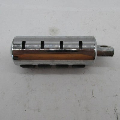 Pair of Harley-Davidson OEM Rubber Ribbed Chrome Foot Pegs Footpegs