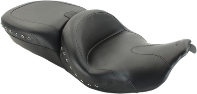 Mustang Summit FL Touring One Piece Seat Black Pearl Center Studs 7686