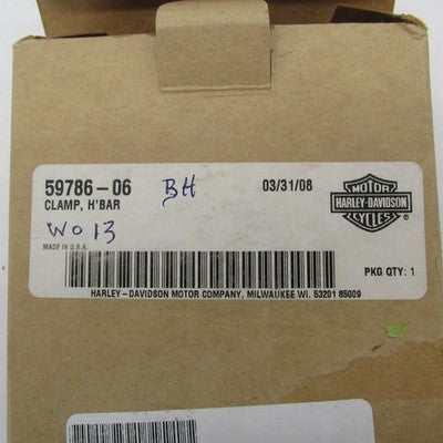 Harley-Davidson OEM NOS Bar & Shield Chrome Handlebar Upper Top Clamp