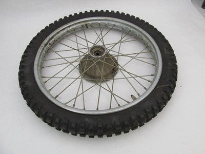 Vintage Conical Spokes Front Wheel Assy w/ Metzeler Motorcross Tire 3.