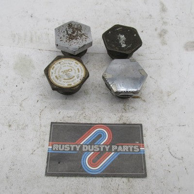 Lot of 4 Triumph BSA Genuine 30mm Fork Tube Top Caps Fork Top Nuts Chr