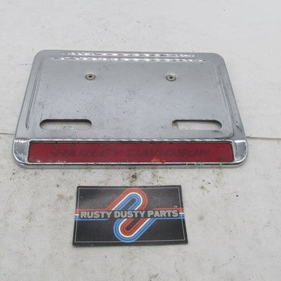 Harley Davidson OEM License Plate Frame Script Backplate w/ Reflector