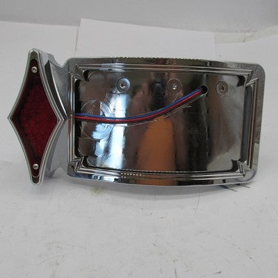 HD Drag Specialties Tail Light Side Mount Diamond Curved 00-07 Softail