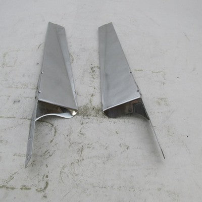 Pair Harley OEM Chrome Fork Mounted Wind Deflectors Lwr Fairings Touri