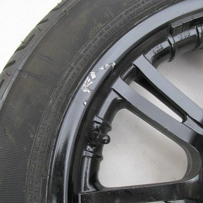 Harley-Davidson OEM Black 7-Spoke Dual Disc Front Wheel w/ Dunlop D402