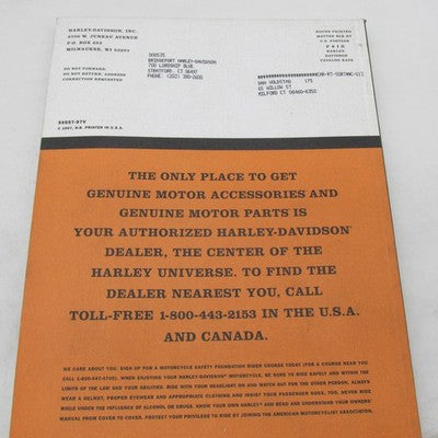 Harley Davidson 1997 Genuine Motor Accessories & Parts Catalog 99557-9