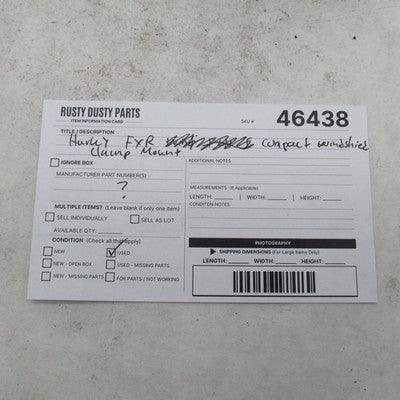 Harley OEM Sportster XL FXR Windshield Right Mount Bracket 58035-87A 5