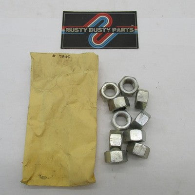 Lot of 10 Harley-Davidson OEM NOS 1/2"-20 x 7/16" x 3/4" Hex Nuts 7845