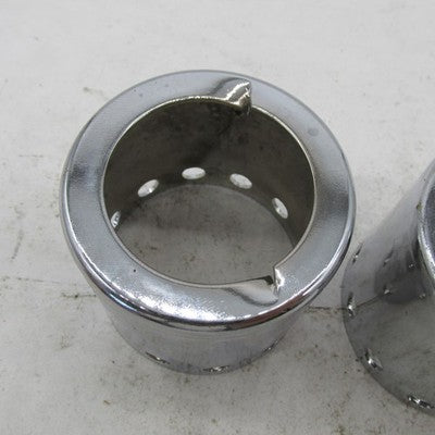Pair of Harley Davidson OEM Chrome Rear Shock Top Chrome Covers 84+ FL