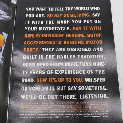 Harley Davidson 1996 Genuine Motor Accessories & Parts Catalog 99566-9