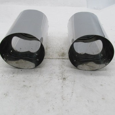 Pair of Harley Davidson OEM Chrome Cow Bells Upper Fork Slider Covers