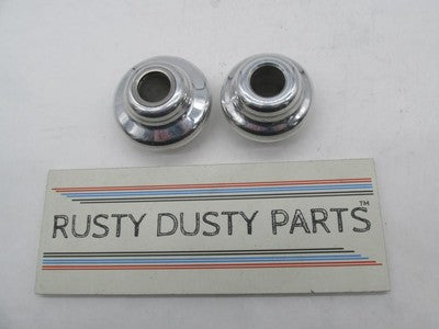 Pair of Harley-Davidson Chrome Fork Caps Covers 97576 0014-1583