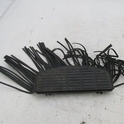 Harley OEM Gloss Black Rider D Footboards w/ Studded Leather Fringe 51