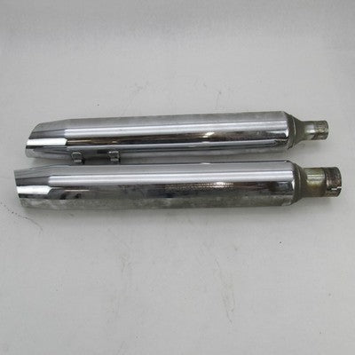 Harley Davidson OEM Stock Touring Chrome Mufflers Pair 64900235 649002