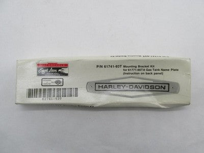 Harley Genuine NOS Gas Tank Badge Name Plate Mounting Brackets 61741-9