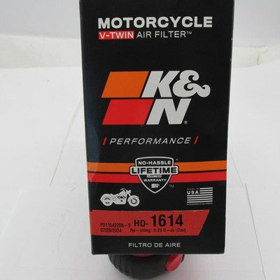 K&N NIB NOS High-Flow Performance V-Twin Air Filter HD-1614