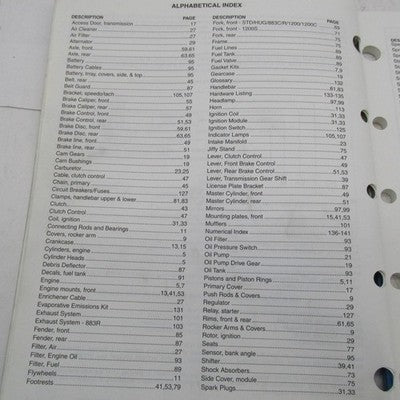 Harley-Davidson Official Factory 2003 Sportster Models Parts Catalog 9