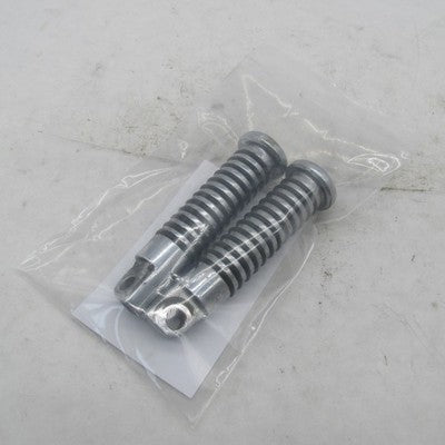 Pair of Harley Davidson OEM Chrome Rubber O-Ring Passenger Footpegs 49