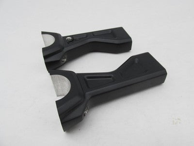 Pair of Harley Davidson Black Handlebar 4.5 Inch 4" Risers Bottom Port