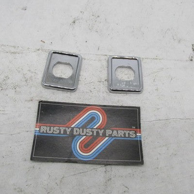 Pair of Harley Davidson Chrome Console Switch Trim Bezel Plates