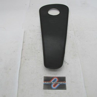 La Rosa Design Black Leather Gas Tank Dash Bib Cover 17-3/8" Harley Sp
