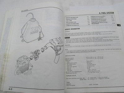Honda Official Factory 1986-1990 XR250R Shop Service Manual Book