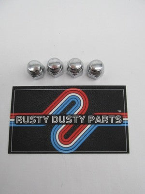 Lot of 4 Harley-Davidson NOS Flat Top Acorn Hex Nut Chrome 8062