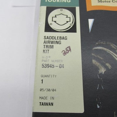 Harley Davidson Genuine NOS 1993-2013 Air Wing Saddlebag Lid Trim Kit