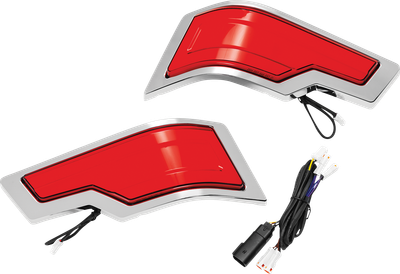 Kuryakyn Tour-Pak Lights Chrome - Red Lens 2954