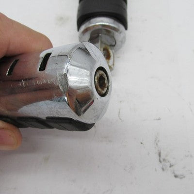 Pair of Harley-Davidson OEM Rubber Ribbed Chrome Foot Pegs Footpegs