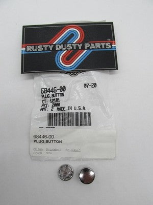 Lot of 2 Harley-Davidson Genuine OEM NOS Chrome Button Plugs 58446-00